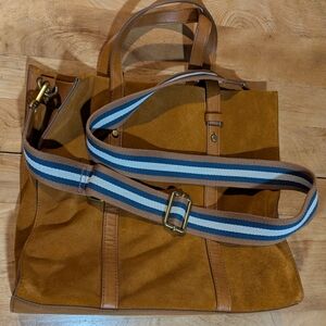 Fossil Bags - Y2K Kingston Leather And Suede Tote Bag Satchel Purse